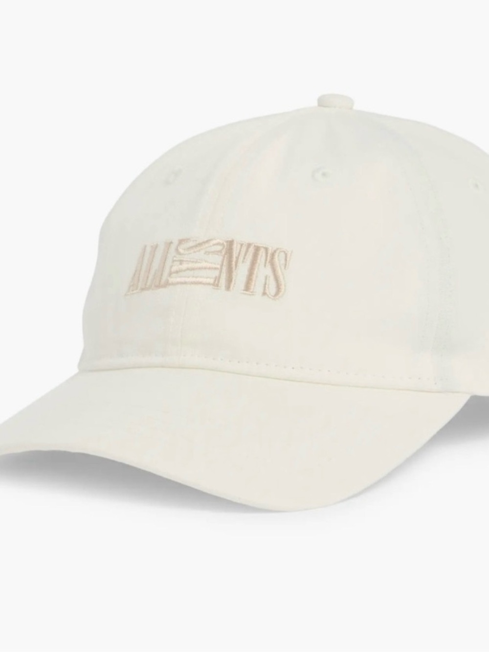 All Saints White Cream Baseball Cap with Embroidered Logo - Picture 1 of 9